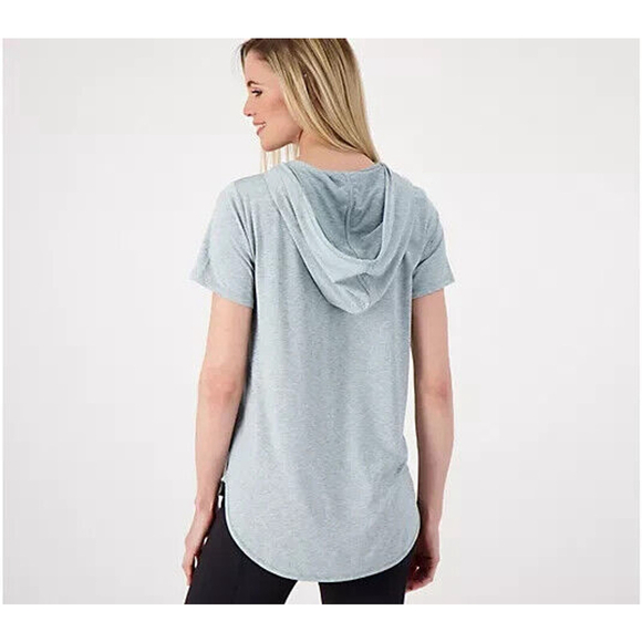 zuda Womens Z-Cool Jersey Short Sleeve Hooded Pullover Heather Oatmeal Small - Picture 15 of 15